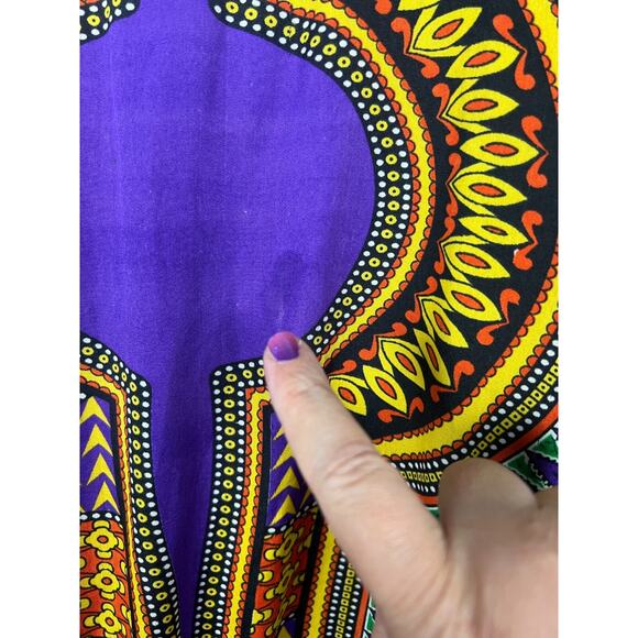 Bohemian Tribal Caftan Kaftan Muu Muu One size  Tie front Purple Yellow Green - Picture 6 of 7